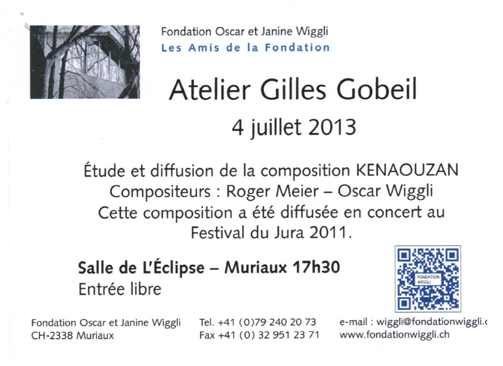 Prospectus Atelier Gilles Gobeil 